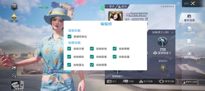 和平精英挂+锁头+透视+锁血 - 全功能辅助合集